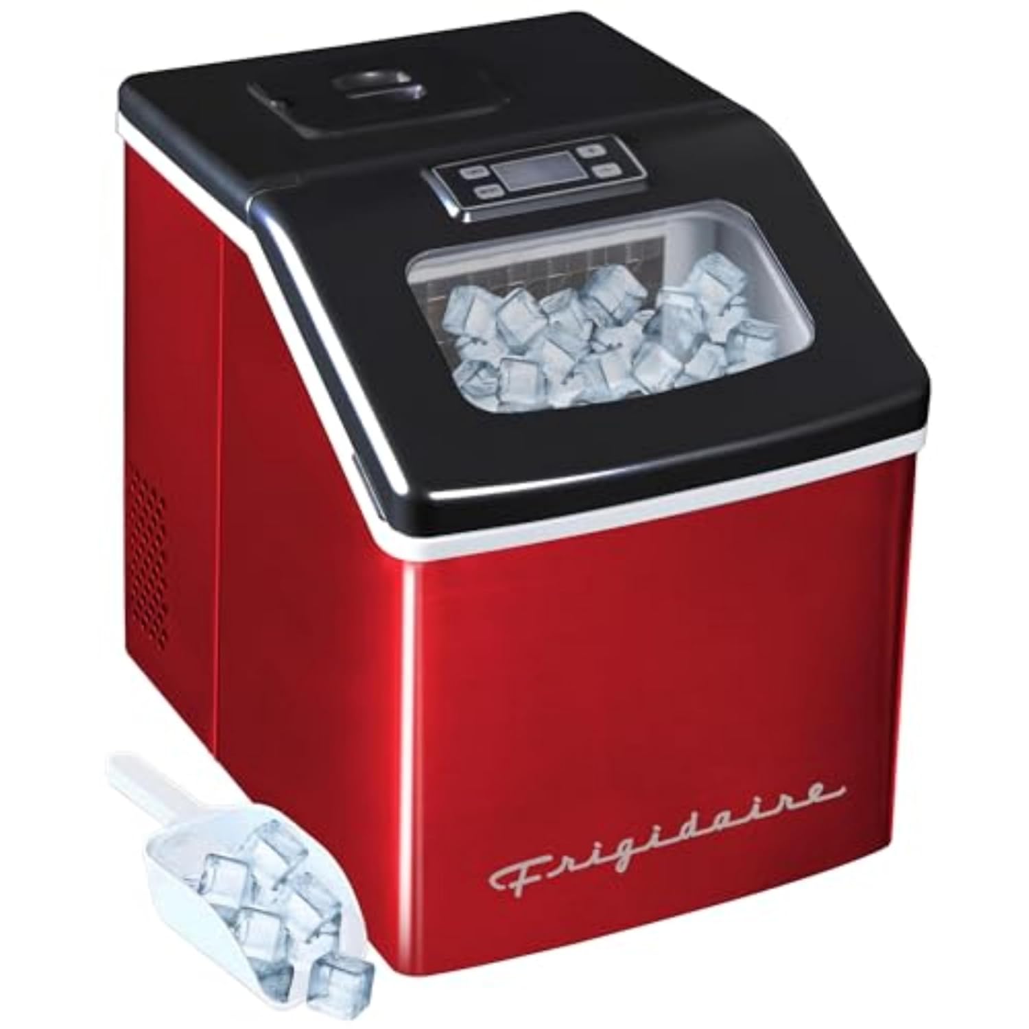 FRIGIDAIRE EFIC452-SS 40 Lbs Extra Large Clear Maker, Stainless Steel, Makes Square Ice woonhhop