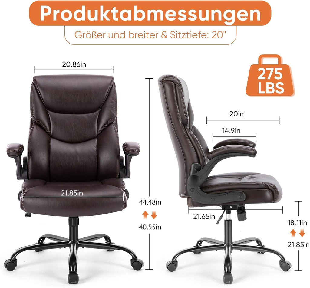 Ergonomic Office Chair Heavy Duty Work Desk Chair Adjustable Swivel Rolling Chair with Wheels wourant