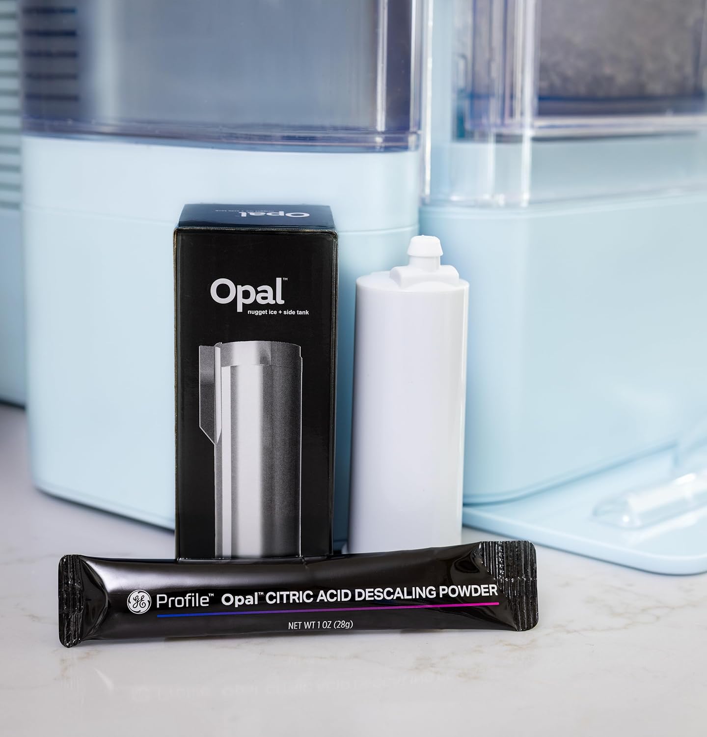 GE Profile Opal 2.0 XL with 1 Gallon Tank, Chewable Crunchable Countertop Nugget Ice Maker, Scoop included, 38 lbs in 24 hours, Pellet Ice Machine with WiFi & Smart Connected, Stainless Steel wourant