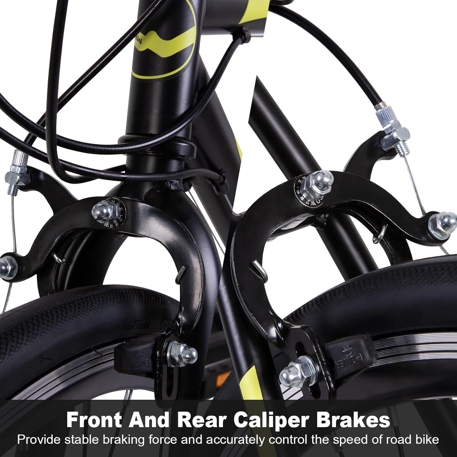 WEIZE Road Bike, 700C Wheel City Commuter Bicycle, Shimano 14 Speed Drop Bar, Racing Adult Bike with Caliper Brakes, High-Carbon Steel Hybrid Bikes wourant