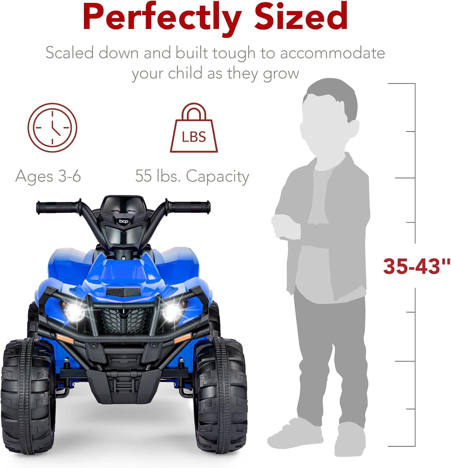 Best Choice Products 12V Kids Ride-On Electric ATV, 4-Wheeler Quad Car Toy w/Bluetooth Audio, 2.4mph Max Speed, Treaded Tires, LED Headlights, Radio wourant