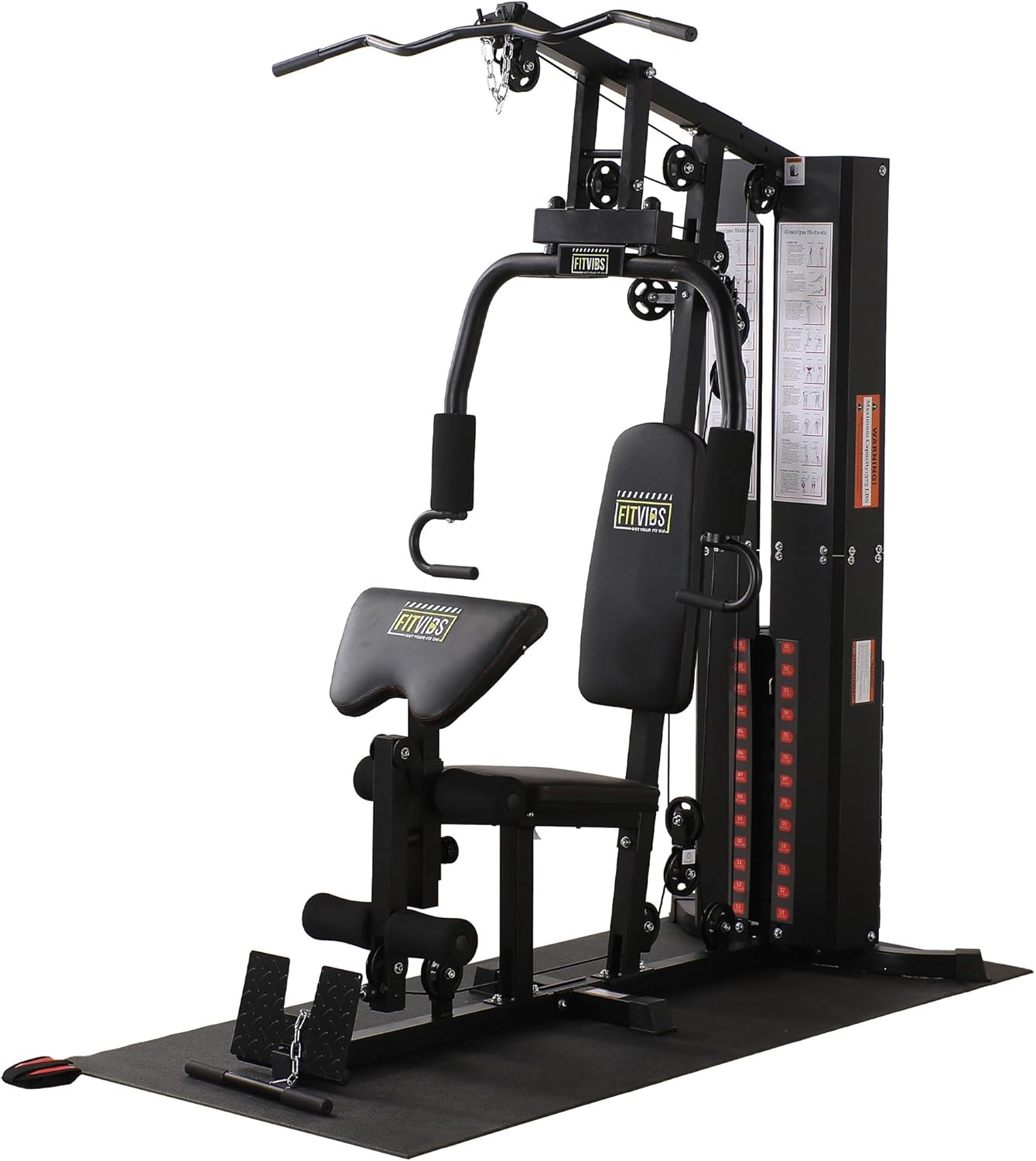 BalanceFrom Multifunctional Steel Frame Home Gym Machine with Floor Mat wourant