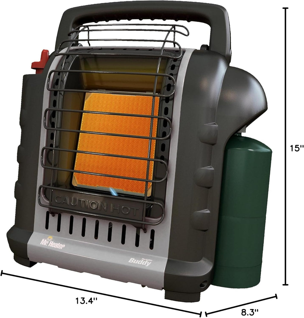 Portable Propane Radiant Heater, 4,000-9,000 BTU, for campers, workshops, patios, and more wourant