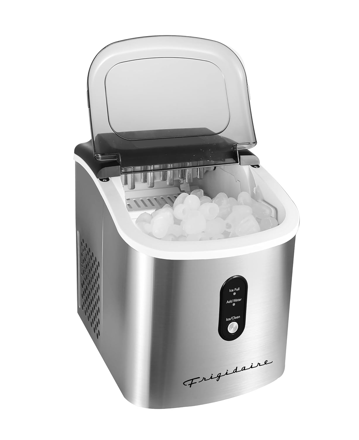 Frigidaire EFIC103-AMZ-SC Counter Top Maker with Over-Sized Ice Bucket, Stainless Steel, Self Cleaning Function, Heavy Duty, Stainless woonhhop