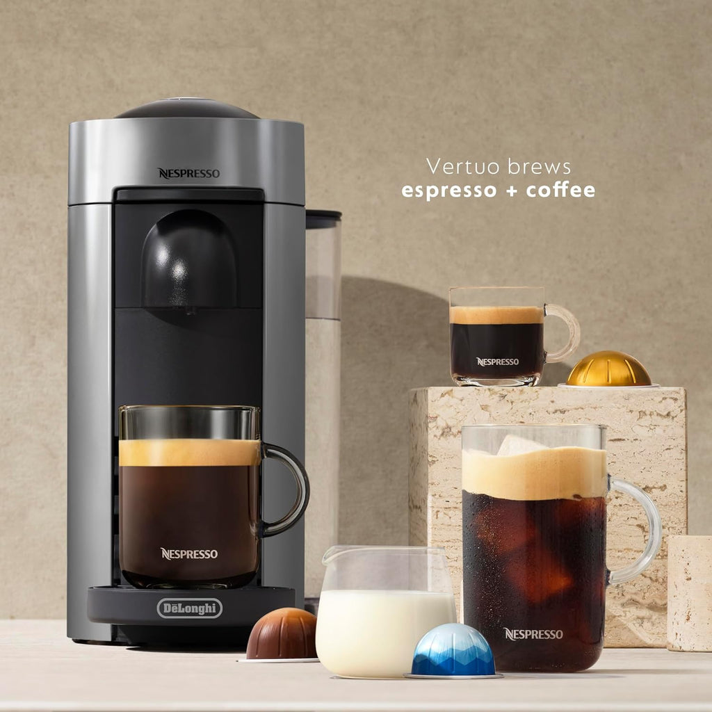 Nespresso Vertuo Plus Coffee and Espresso Maker by De'Longhi, Grey wourant