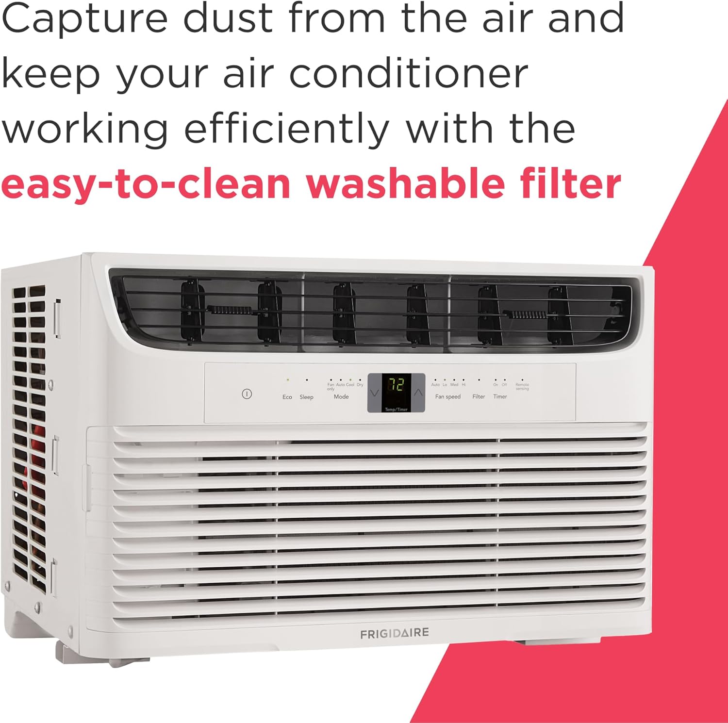 Frigidaire 5,000 BTU Window Air Conditioner with Remote Control, Cools Up to 150 Sq. Ft., Quiet Operation, Eco Mode, 3 Fan Speeds, Auto Restart, White wourant