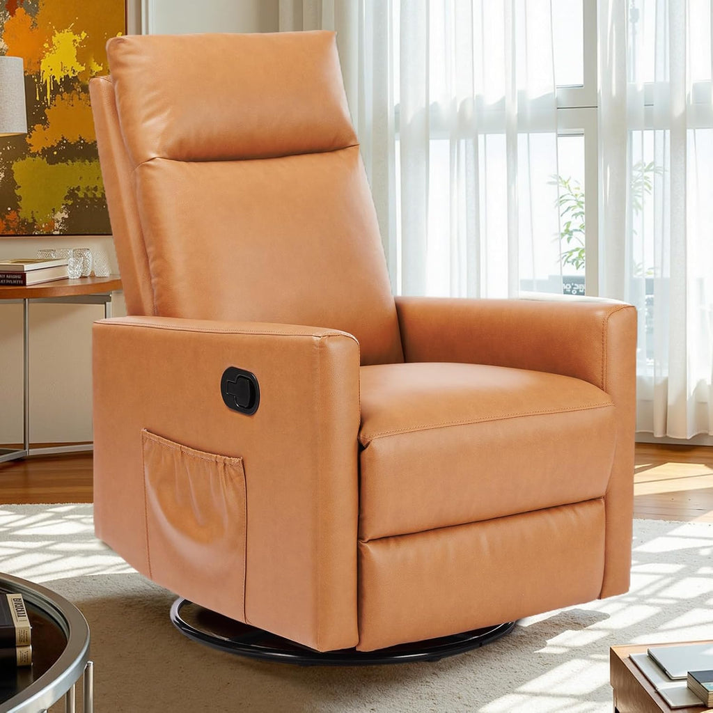 Sweetcrispy Massage Recliner Chair for Adults, Adjustable Home Theater Seating with Lumbar Support for Living Room, Modern Fabric Reclining, Pure Black wourant