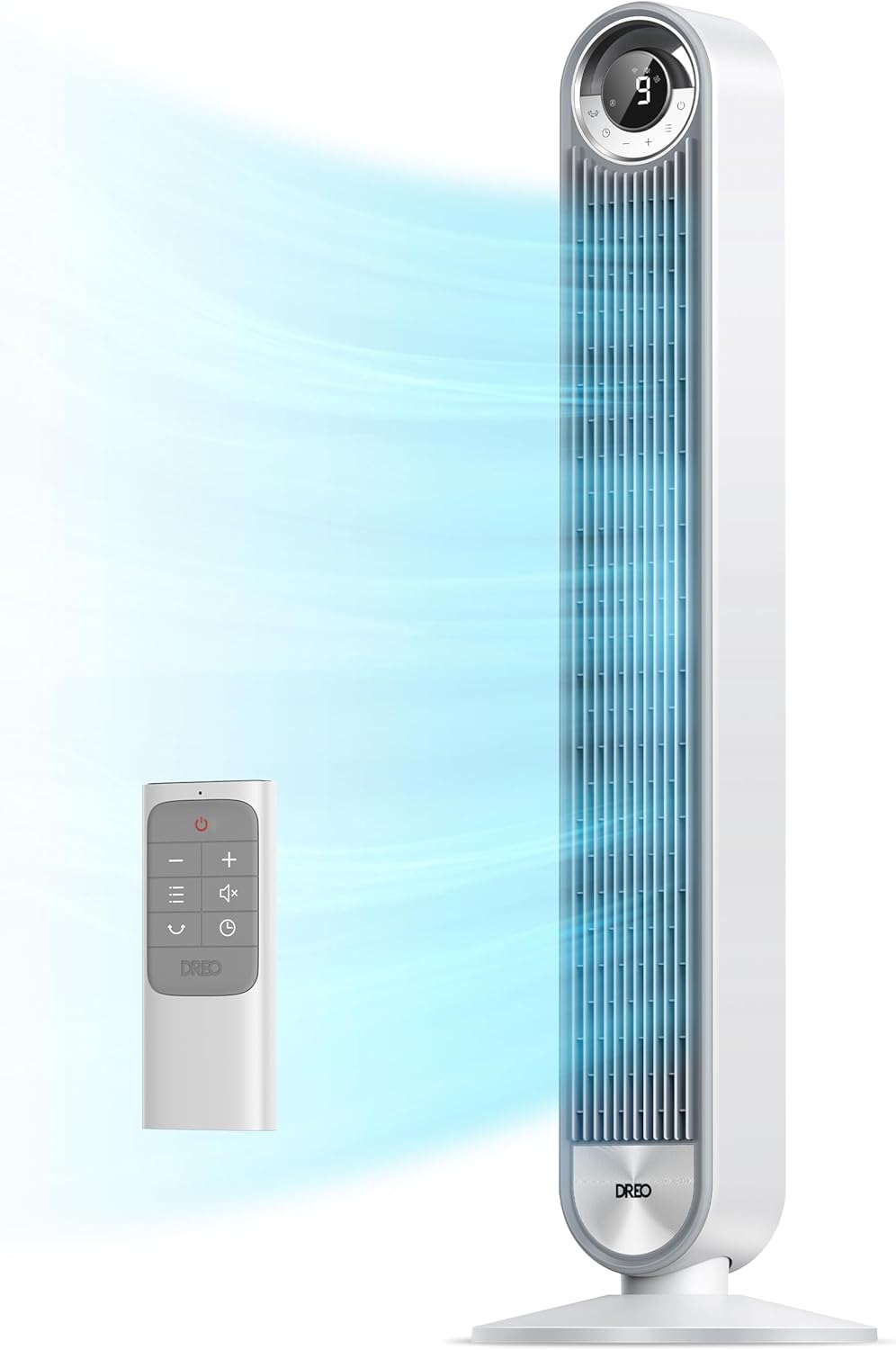 DREO Tower Fan for Bedroom, 90° Oscillating Standing Fan with 28ft/s Velocity, 20dB Quiet for Sleep, DC Motor, 9 Speeds, 4 Modes, 12H Timer, Voice & APP & Remote Control, 42" Cruiser Pro T2 S woonhhop