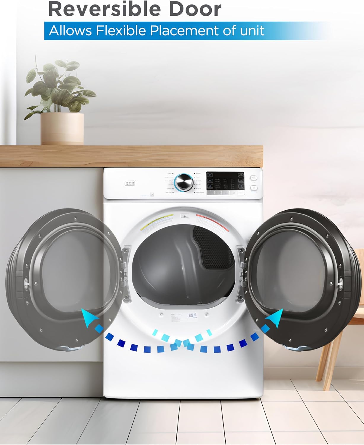 Compact Clothes Dryer, 1.5 Cu. Ft. 850W Electric Dryer, 120V Vented Portable Dryer with Stainless Steel Drum, for 5.5 lbs. of clothing for Standard Wall Outlet wourant