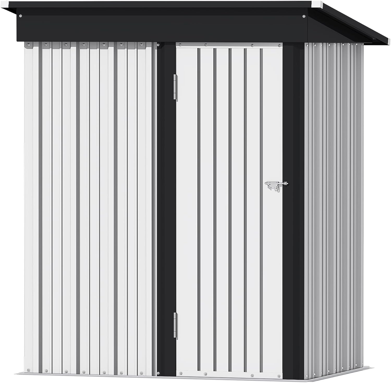 Devoko Outdoor Storage Shed 5 x 3 FT Lockable Metal Garden Shed Steel Anti-Corrosion Storage House with Single Lockable Door for Backyard Outdoor Patio wourant