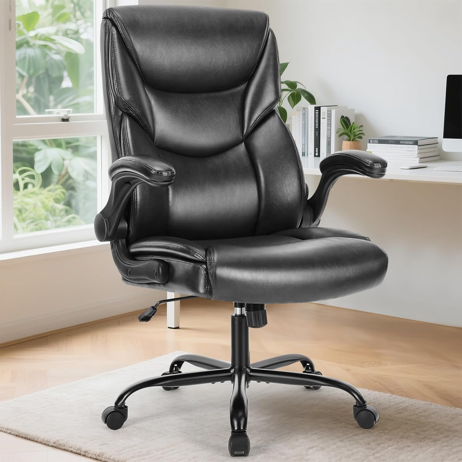 Ergonomic Office Chair Heavy Duty Work Desk Chair Adjustable Swivel Rolling Chair with Wheels wourant