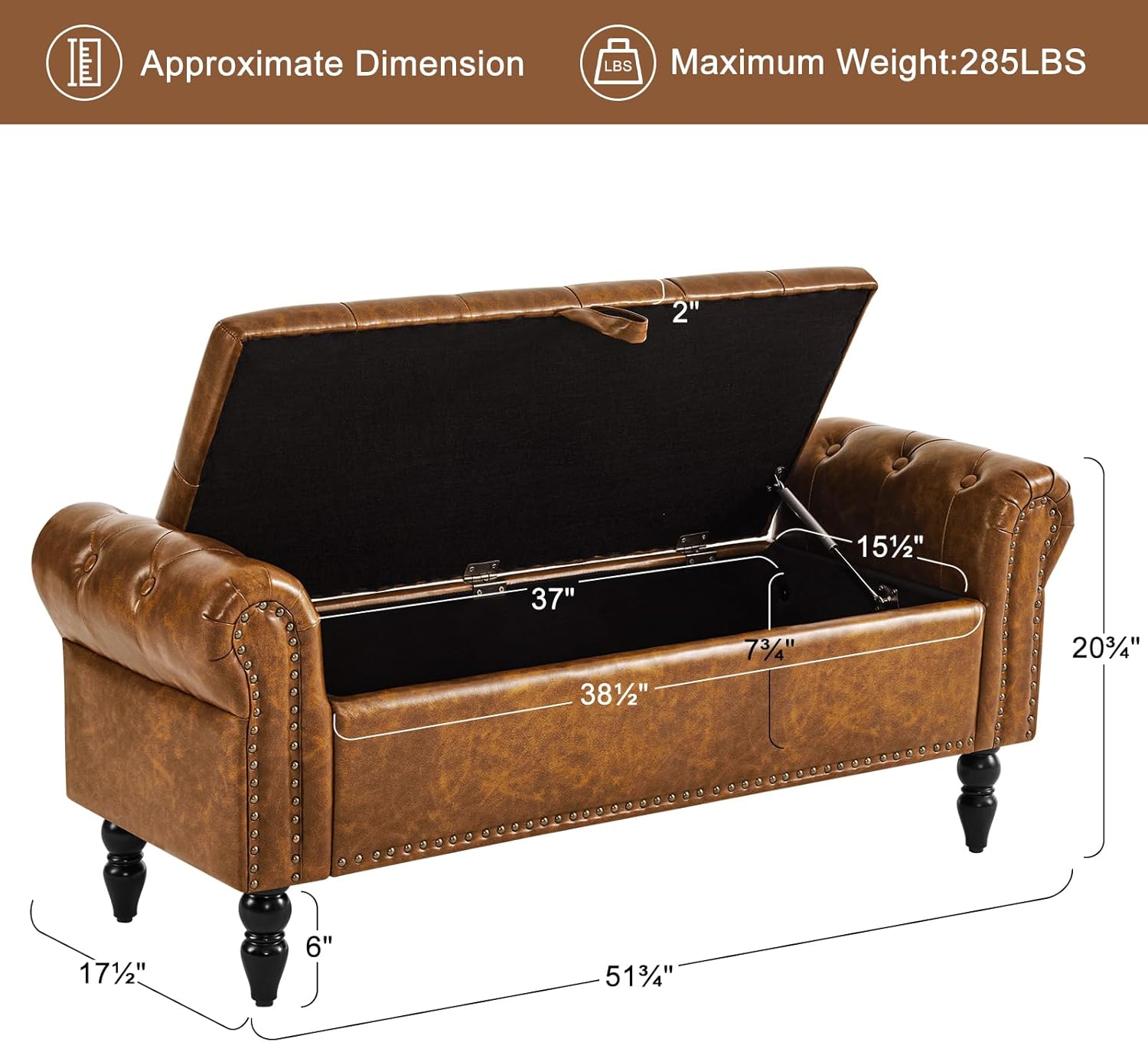 Furniliving Modern Storage Ottoman Bench, Sherpa Ottoman End of Bed Bench with Solid Wood Legs Upholstered Ottoman Benches with Storage Indoor Bench wourant
