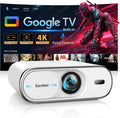 4K Projector Built-in Google TV: 2500 ANSI/Auto Lens Cap & 4D Keystone/Auto Focus wourant