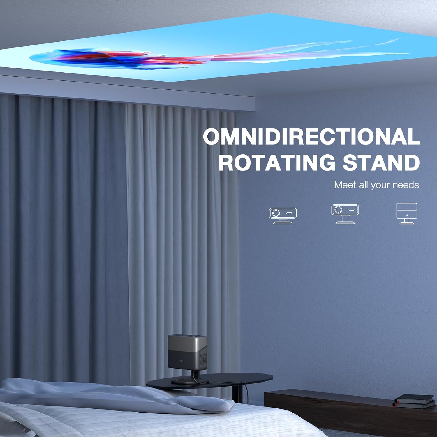 [Officially-Licensed APP & 2500 ANSI] 4K Projector with WiFi and Bluetooth,TOF Real-Time wourant