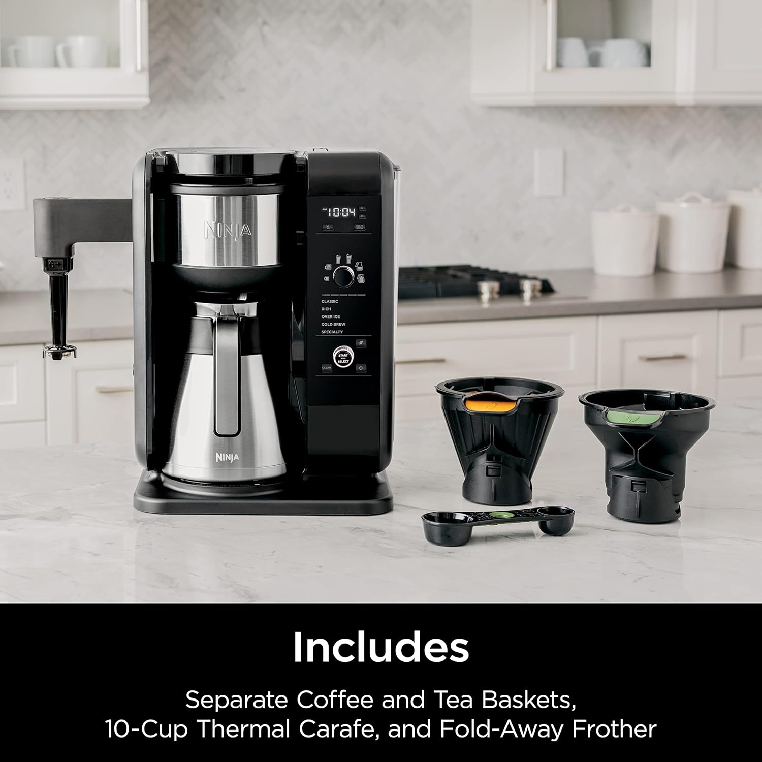 Ninja Hot and Cold Brewing System, Tea and Coffee Maker with Auto-iQ, 50 oz Thermos, and Frother wourant