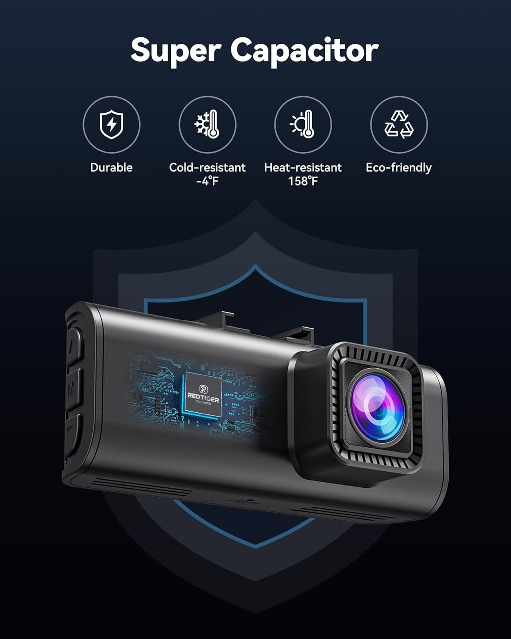 Dash Cam Front Rear 4K/2.5K Full HD Dash Camera Included 32GB Card Built-in Wi-Fi GPS wourant