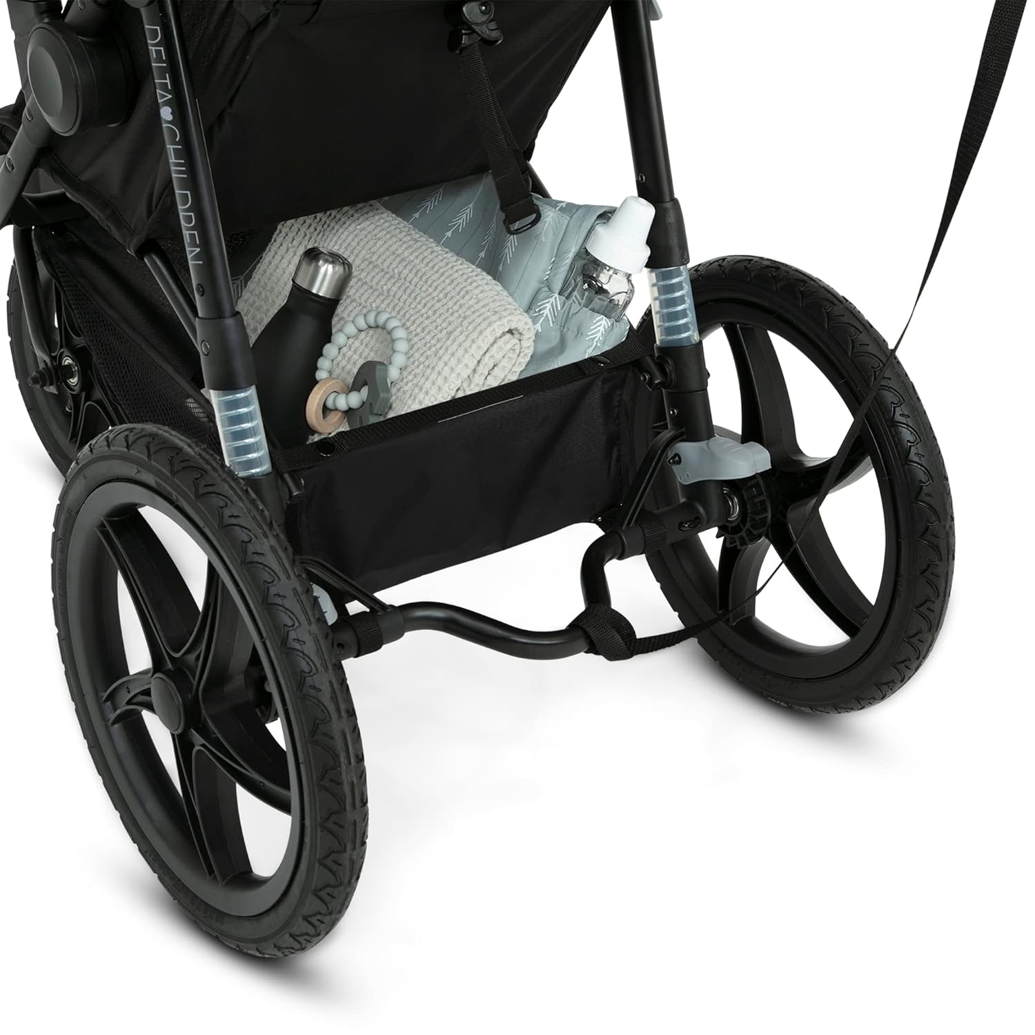 Delta Children Apollo Jogging Stroller Shock Absorbing Frame with Large Canopy Recline wourant