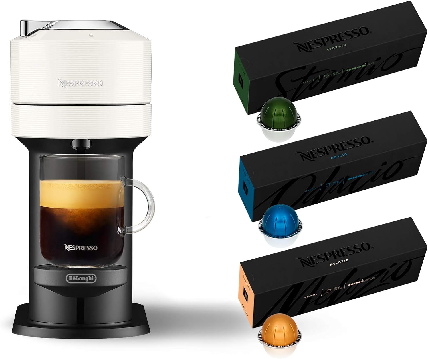 Nespresso Vertuo Next Coffee and Espresso Maker by De'Longhi, White wourant