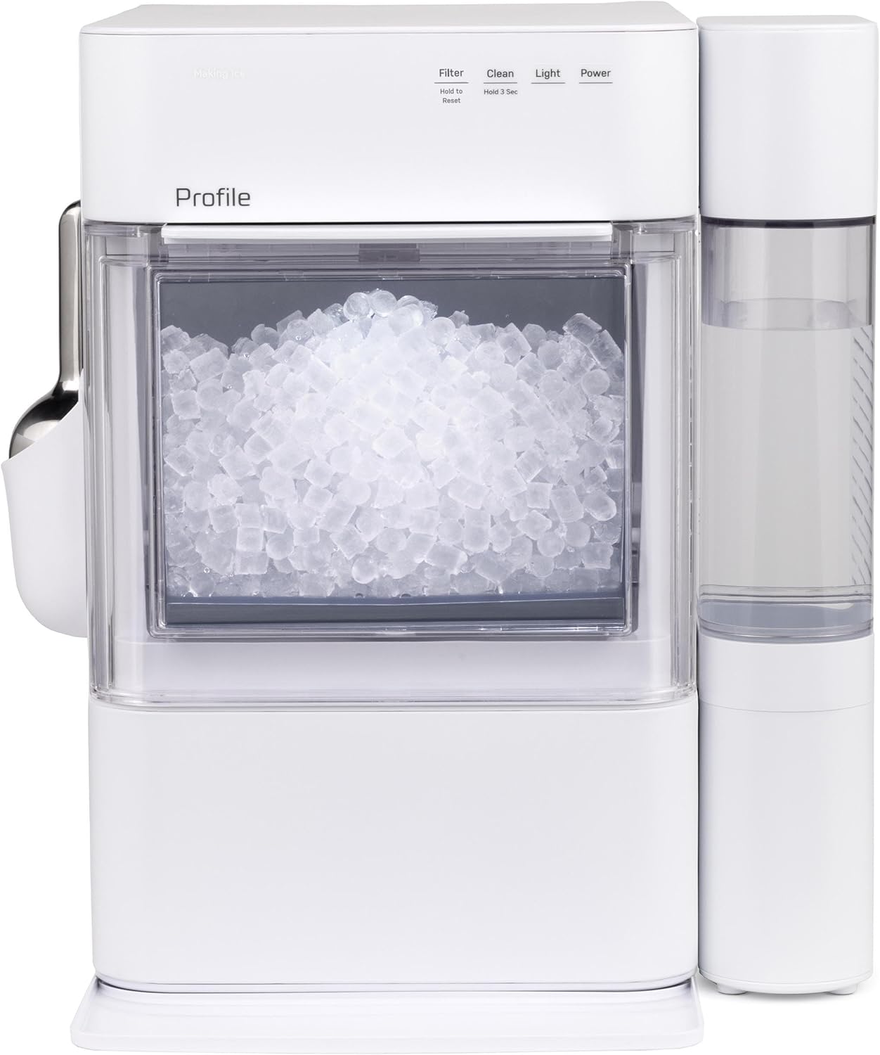 GE Profile Opal 2.0 Ultra Nugget Ice Maker with Side Tank and Scale Inhibiting Filter, Scoop Included, 38 lbs in 24 Hours, Pellet Ice Machine with WiFi & Smart Connected, Stainless Steel woonhhop