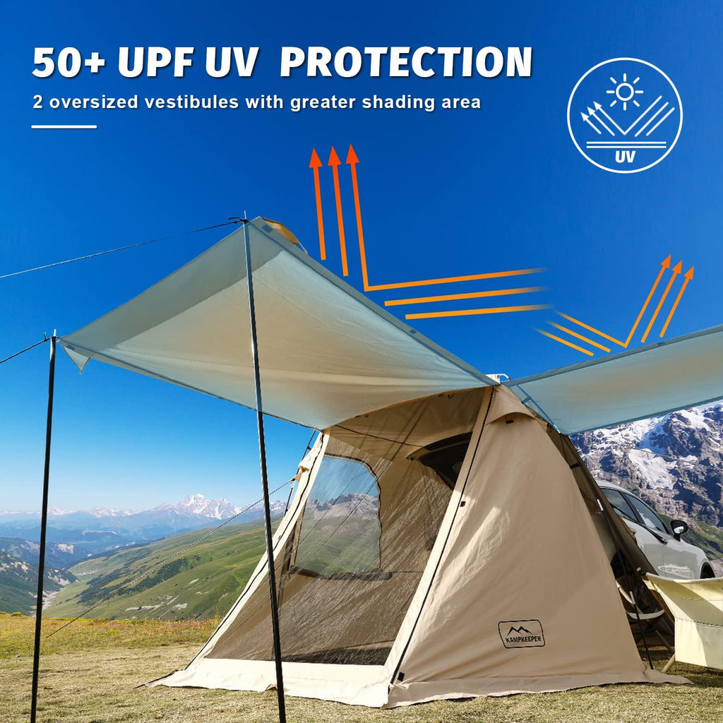 KAMPKEEPER SUV Car Tent, Tailgate Shade Awning Tent for Camping, Vehicle Camping Tents Outdoor Travel (Black) wourant