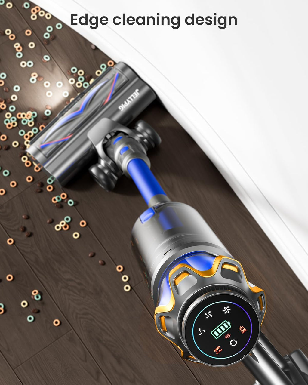 Cordless Vacuum Cleaner, Upgraded 650W 55KPA 70Mins Cordless Stick Vacuum Cleaner with Self-Standing and Touch Screen, Anti-tangle Wireless Vacumm, Vacuum Cleaners for Home/Pet Hair/Carpets/Floors woonhhop