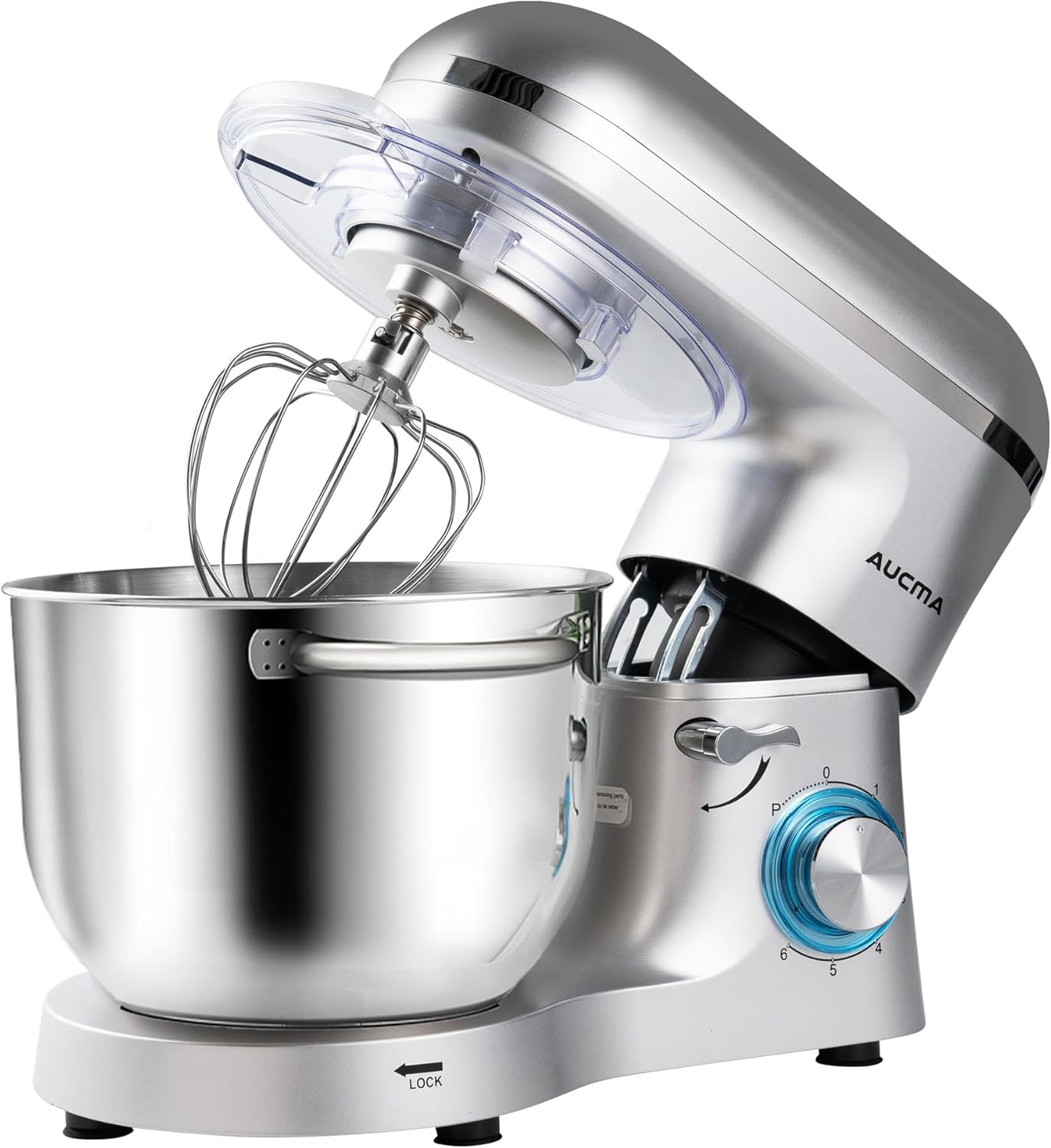Aucma Stand Mixer,6.5-QT 660W 6-Speed Tilt-Head Food Mixer, Kitchen Electric Mixer with Dough Hook wourant