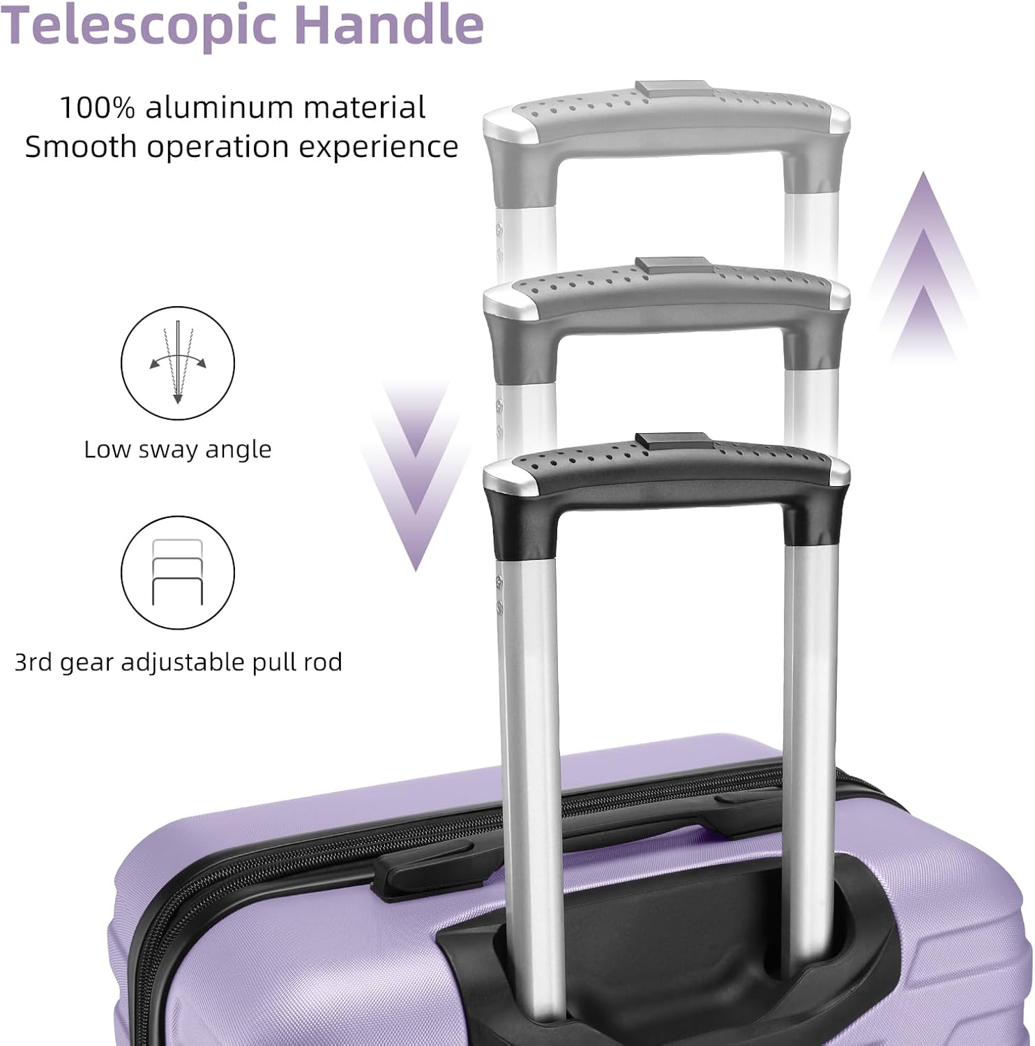Luggage 6-piece hardshell expandable suitcase lightweight travel carry-on luggage set wourant