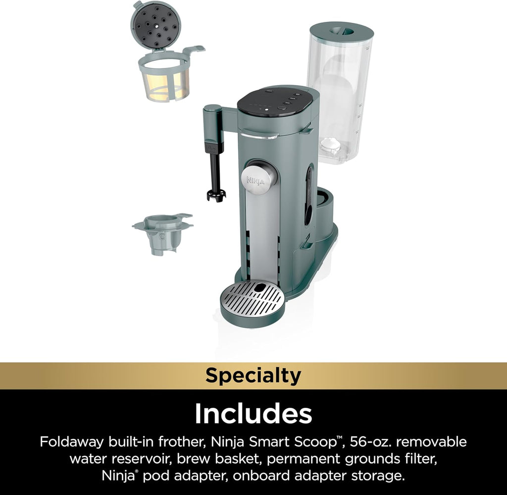 Ninja Pod & Grounds Single-Serve Coffee Maker 56-oz. Reservoir Stone PB051ST wourant