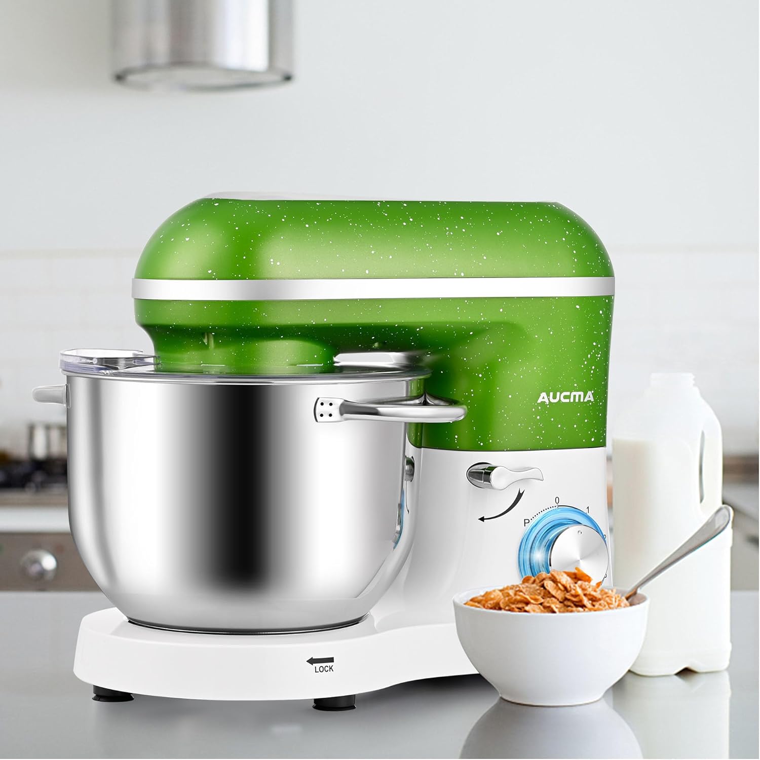 Aucma Stand Mixer,6.5-QT 660W 6-Speed Tilt-Head Food Mixer, Kitchen Electric Mixer with Dough Hook wourant