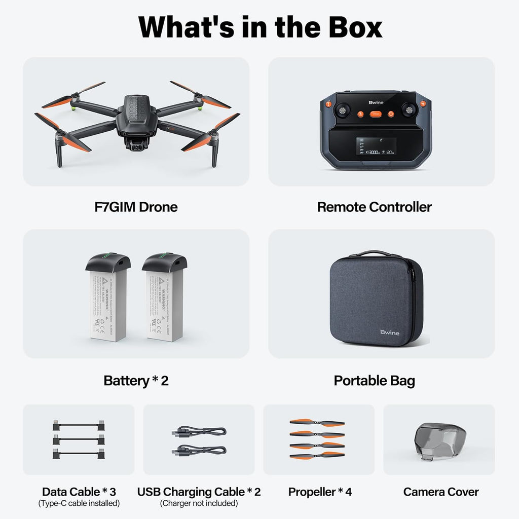 Adult-specific camera drone with 4K UHD aerial photography, 3-axis gimbal, 10,000-foot control, 3 batteries for 75 minutes of flight time, and GPS tracking wourant