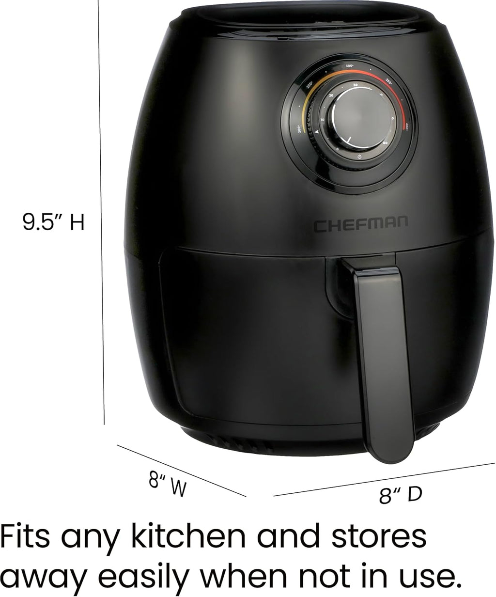 Chefman Compact 6.3-Quart Digital Air Fryer with Rotisserie, Dehydrator, and Convection Oven, 8 Touchscreen Presets wourant