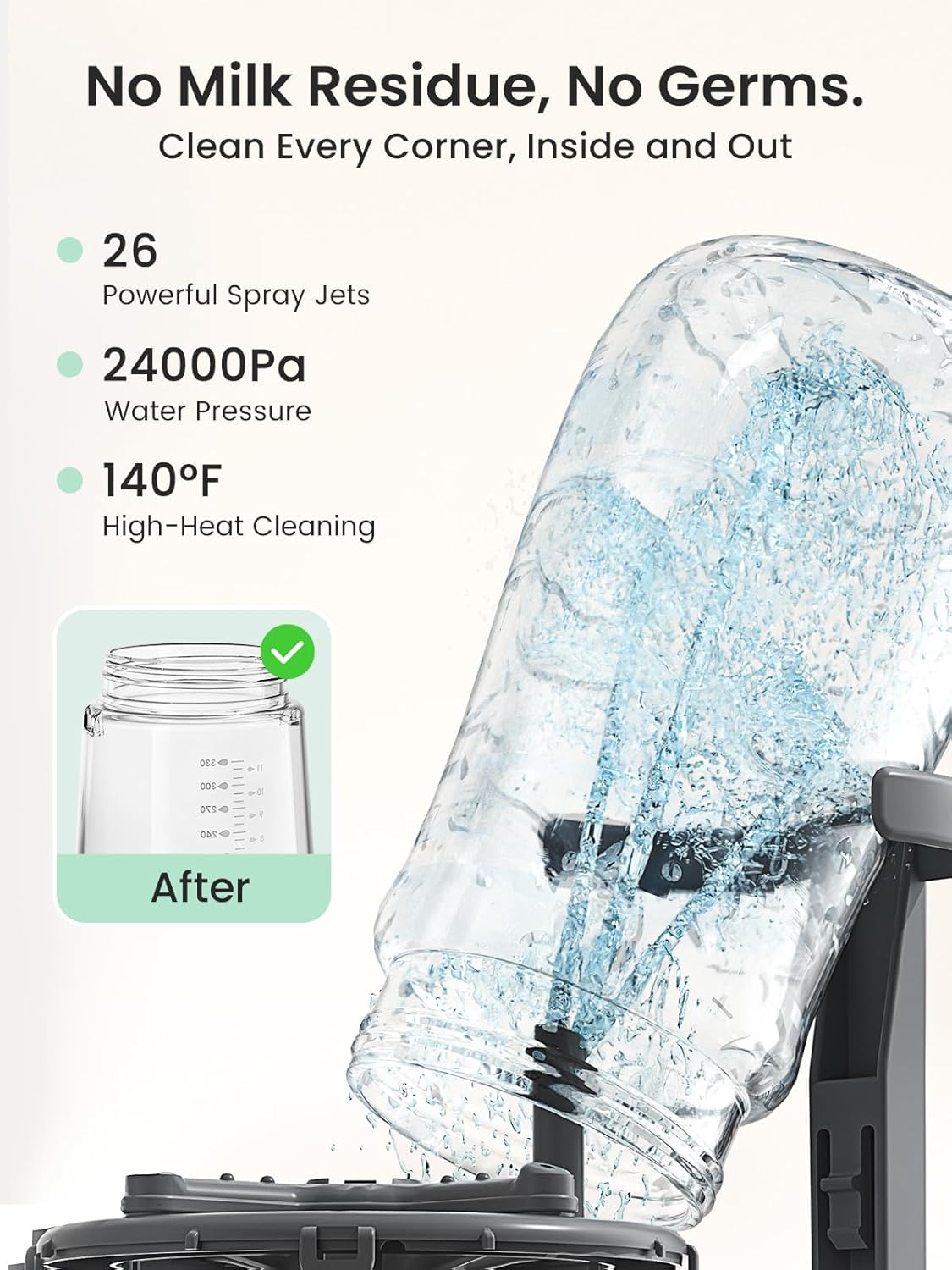 Bottle Washer Pro | All-in-One Bottle Washer and Sterilizer and Dryer | Baby Bottle Washer for Bottles, Pump Parts & Baby Essentials wourant