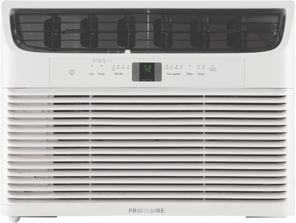Frigidaire 5,000 BTU Window Air Conditioner with Remote Control, Cools Up to 150 Sq. Ft., Quiet Operation, Eco Mode, 3 Fan Speeds, Auto Restart, White wourant