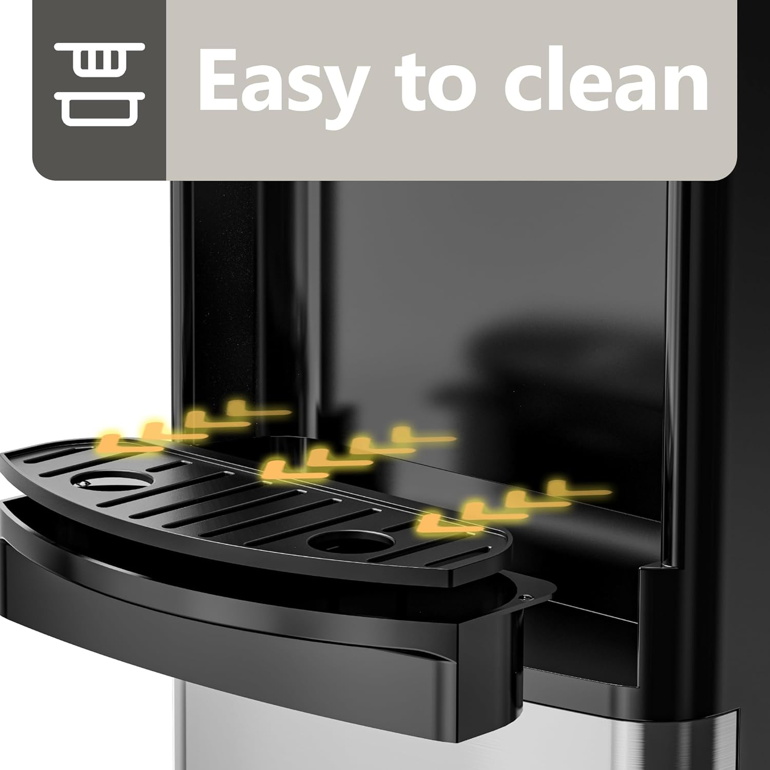 Euhomy Hot Cold Water Dispenser Top Loading Water Dispenser for 3 or 5 Gallon Bottles wourant