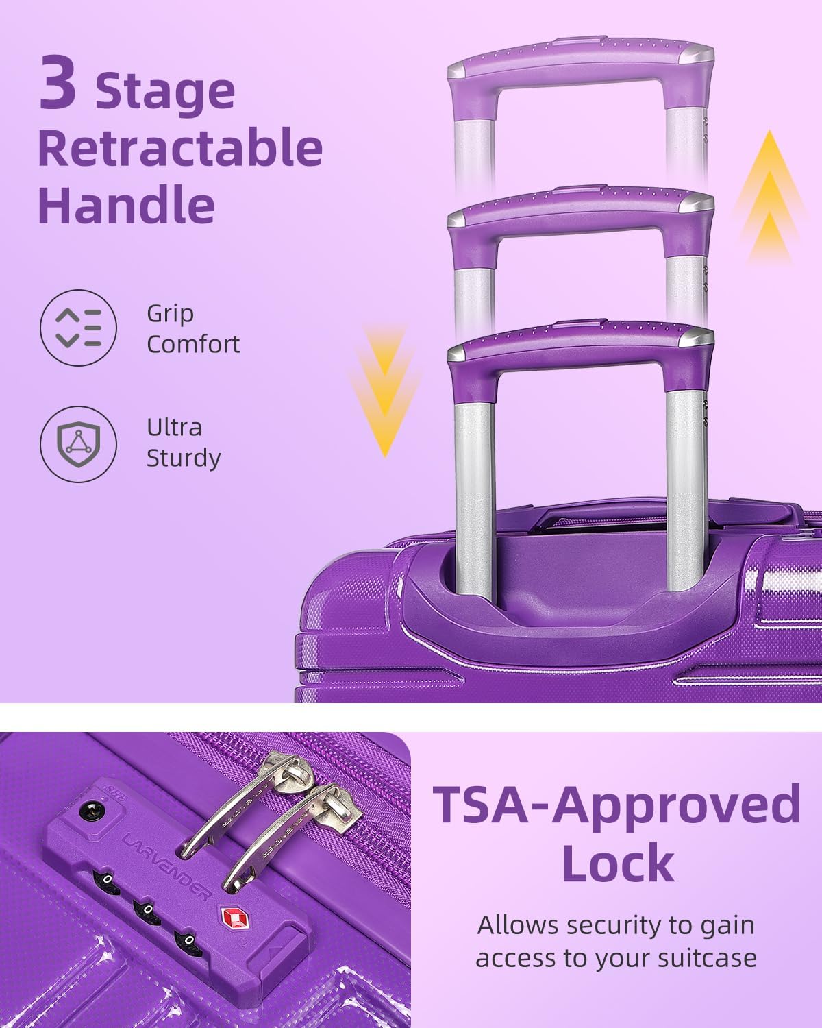 6-piece luggage set, expandable hardshell suitcase set with spinner wheels, lightweight rolling luggage set wourant