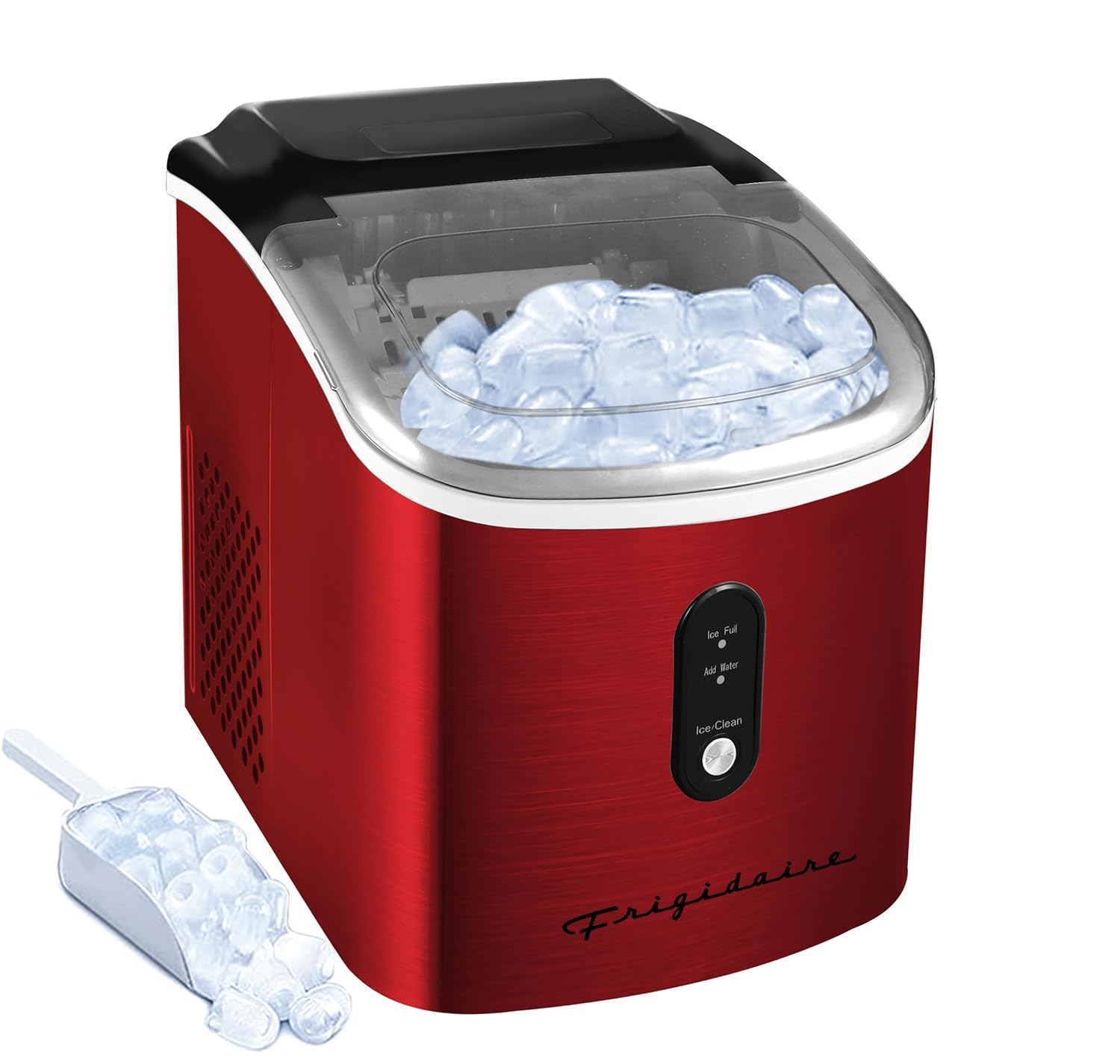 Frigidaire EFIC103-AMZ-SC Counter Top Maker with Over-Sized Ice Bucket, Stainless Steel, Self Cleaning Function, Heavy Duty, Stainless woonhhop