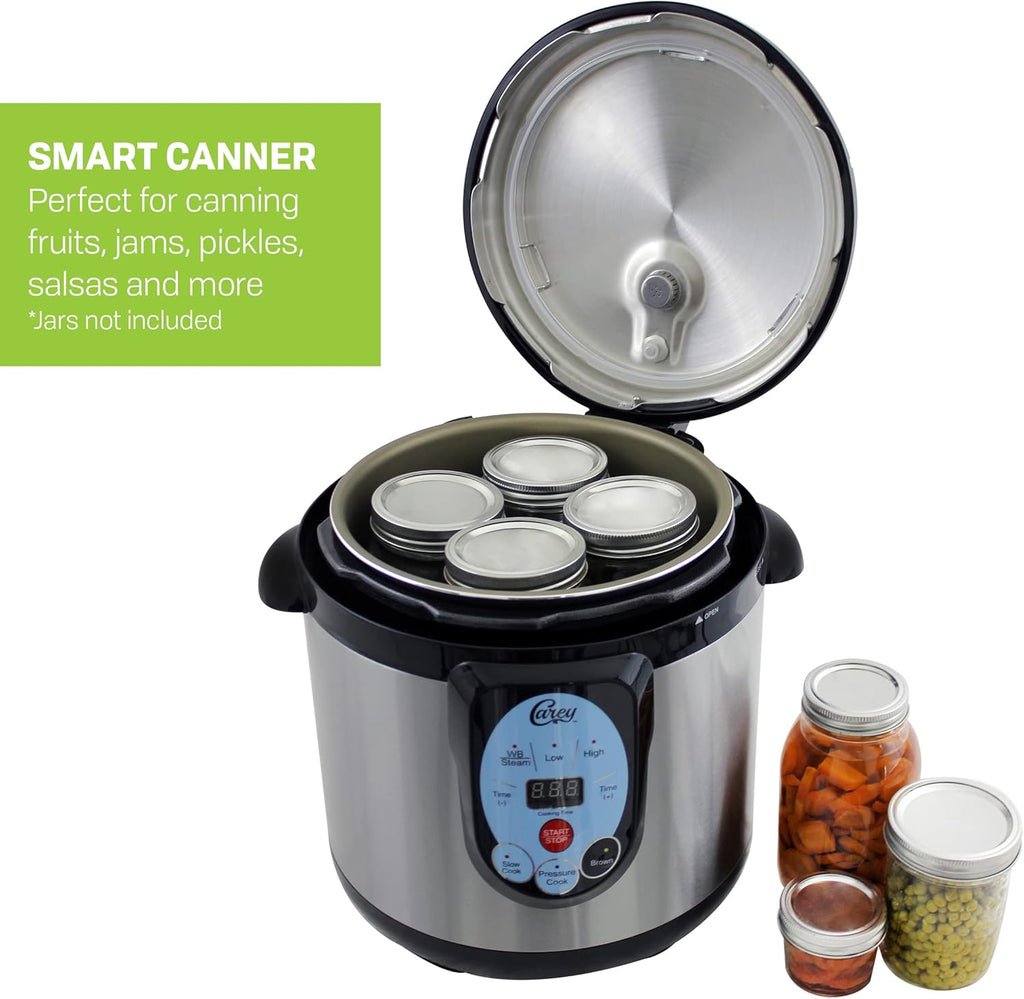 CAREY DPC-9SS Smart Electric Pressure Cooker and Canner, Stainless Steel, 9.5 Qt wourant