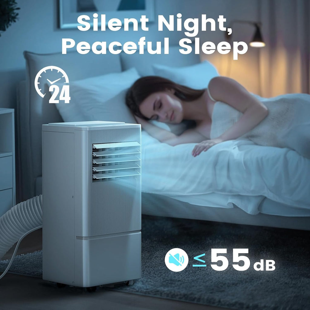 Air Choice Portable Air Conditioner, 10000 BTU Air Conditioner Portable for Room Up to 450 Sq.Ft, Remote Control, 24H Timer, Dehumidifier & Fan Modes, 3-in-1 AC Unit with Window Kit for Home Office wourant