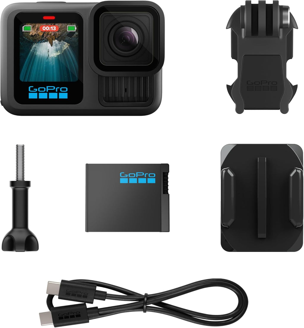 Black - Waterproof Action Camera with 5.3K60 Video, 27MP Photo + Compatability with HB-Series Lenses wourant