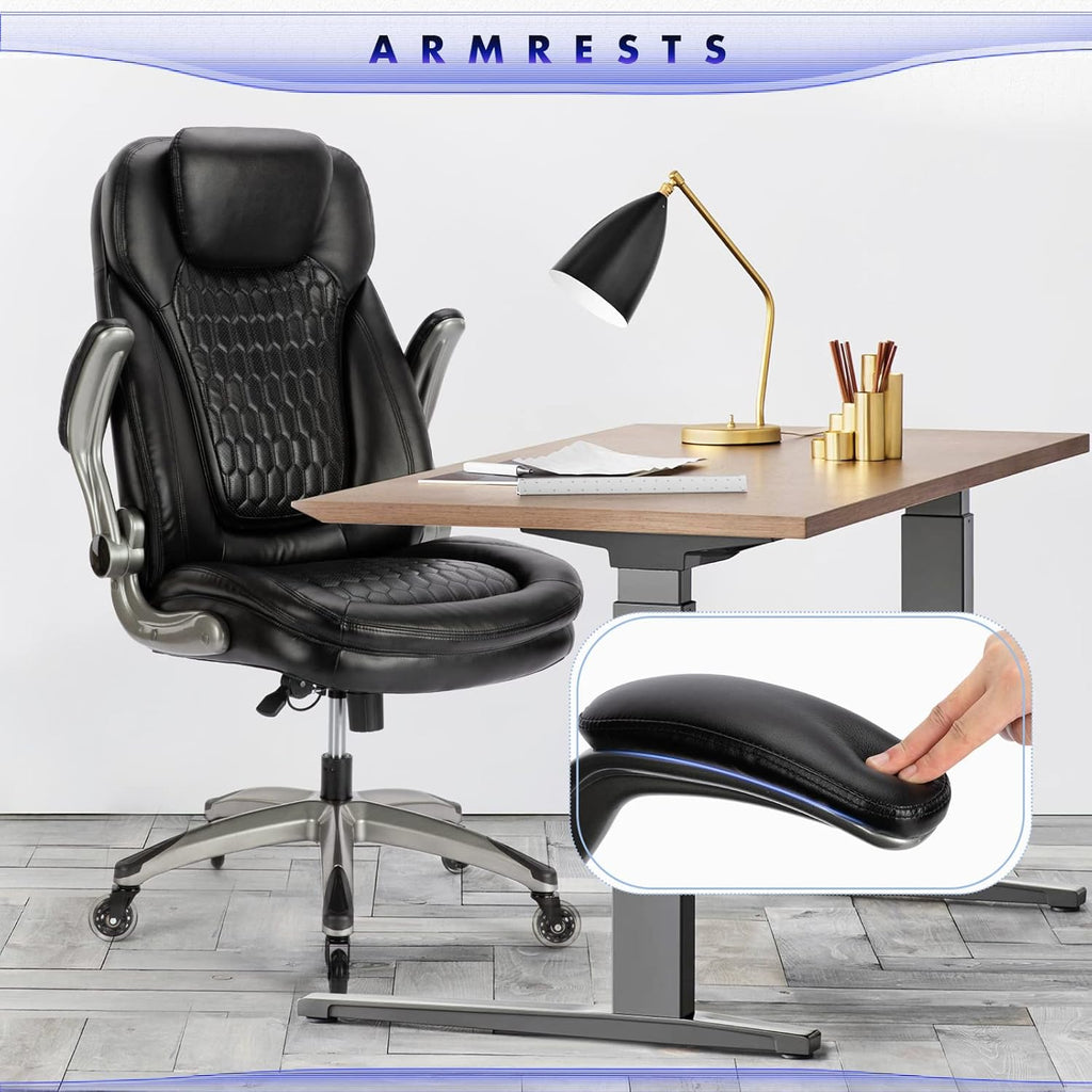 Executive Office Chair Computer Desk Chair Swivel Home Office Chair Upgraded Casters wourant