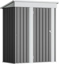Devoko Outdoor Storage Shed 5 x 3 FT Lockable Metal Garden Steel Anti-Corrosion Storage House wourant