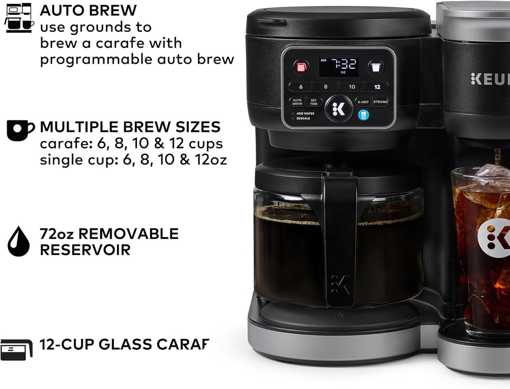 Keurig K-Duo Hot & Iced Single Serve & Carafe Coffee Maker, MultiStream Technology, 72oz Reservoir (Gen 2) woonhhop