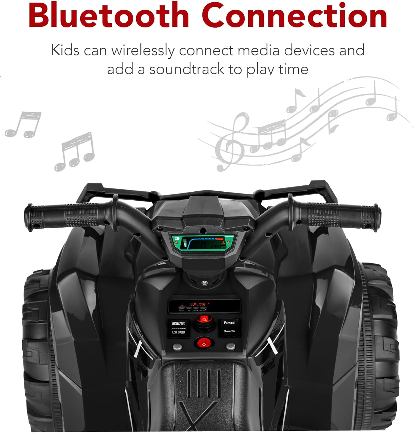 Best Choice Products 12V Kids Ride-On Electric ATV, 4-Wheeler Quad Car Toy w/Bluetooth Audio, 2.4mph Max Speed, Treaded Tires, LED Headlights, Radio wourant