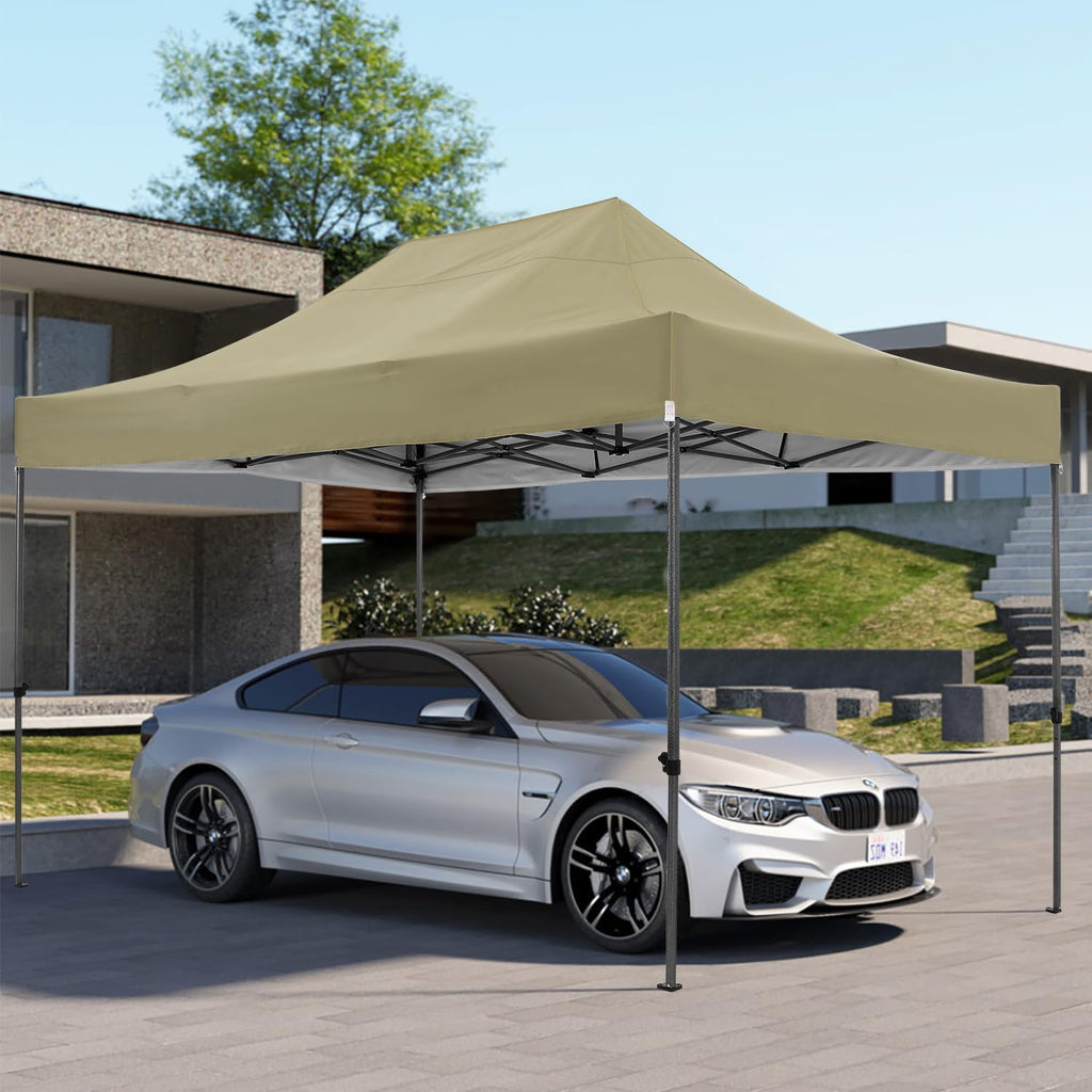 COBIZI 10x20 Heavy Duty Pop up Canopy Tent with 6 sidewalls Easy Up Commercial Outdoor Canopy Wedding Party Tents for Parties All Season Wind & Waterproof Gazebo with Roller Bag,Black(Frame Thickened) wourant