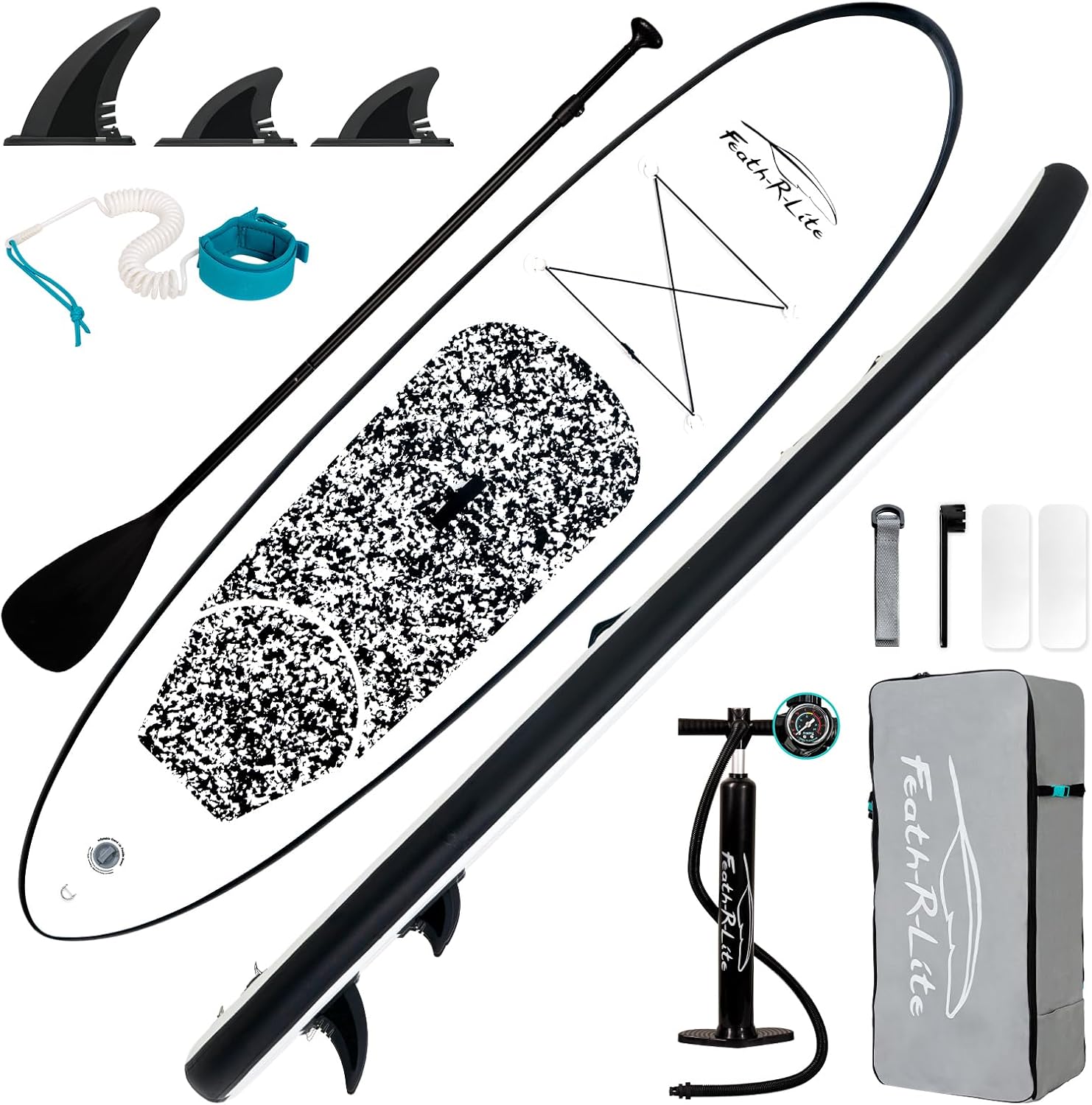 FEATH-R-LITE Inflatable Ultra-Light Stand Up Paddle Board for All Skill Levels