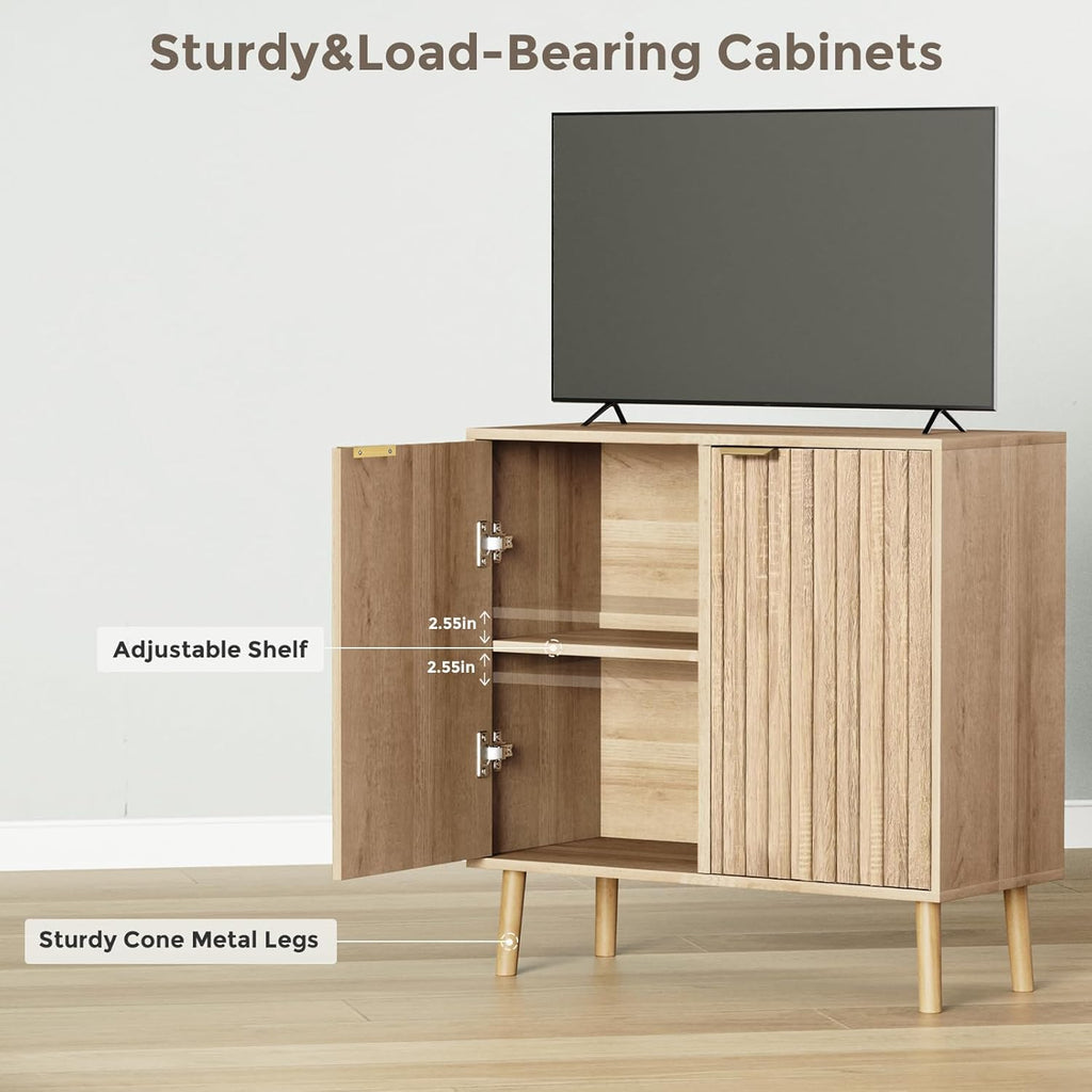 Free Standing Cabinet Black Wood for Living Room, Bedroom, Dining Room, Hallway, Entryway wourant
