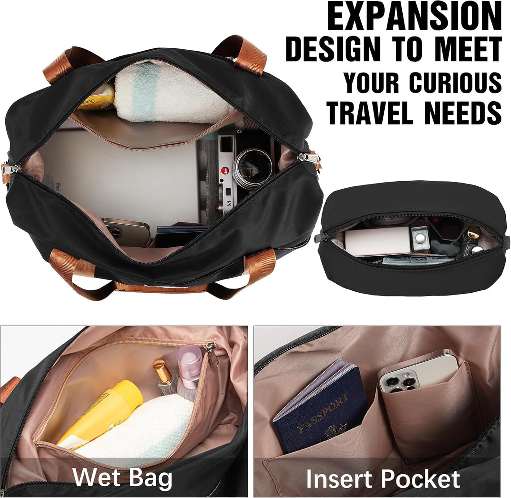 LONG VACATION 6 Piece Luggage Set Carry on Suitcase with ABS+PC hardshell, Spinner Wheels & YKK Zipper TSA Lock wourant
