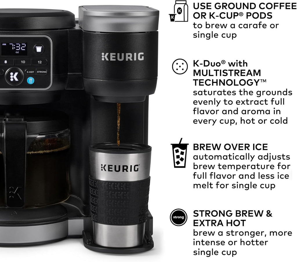 Keurig K-Duo Hot & Iced Single Serve & Carafe Coffee Maker, MultiStream Technology, 72oz Reservoir (Gen 2) woonhhop