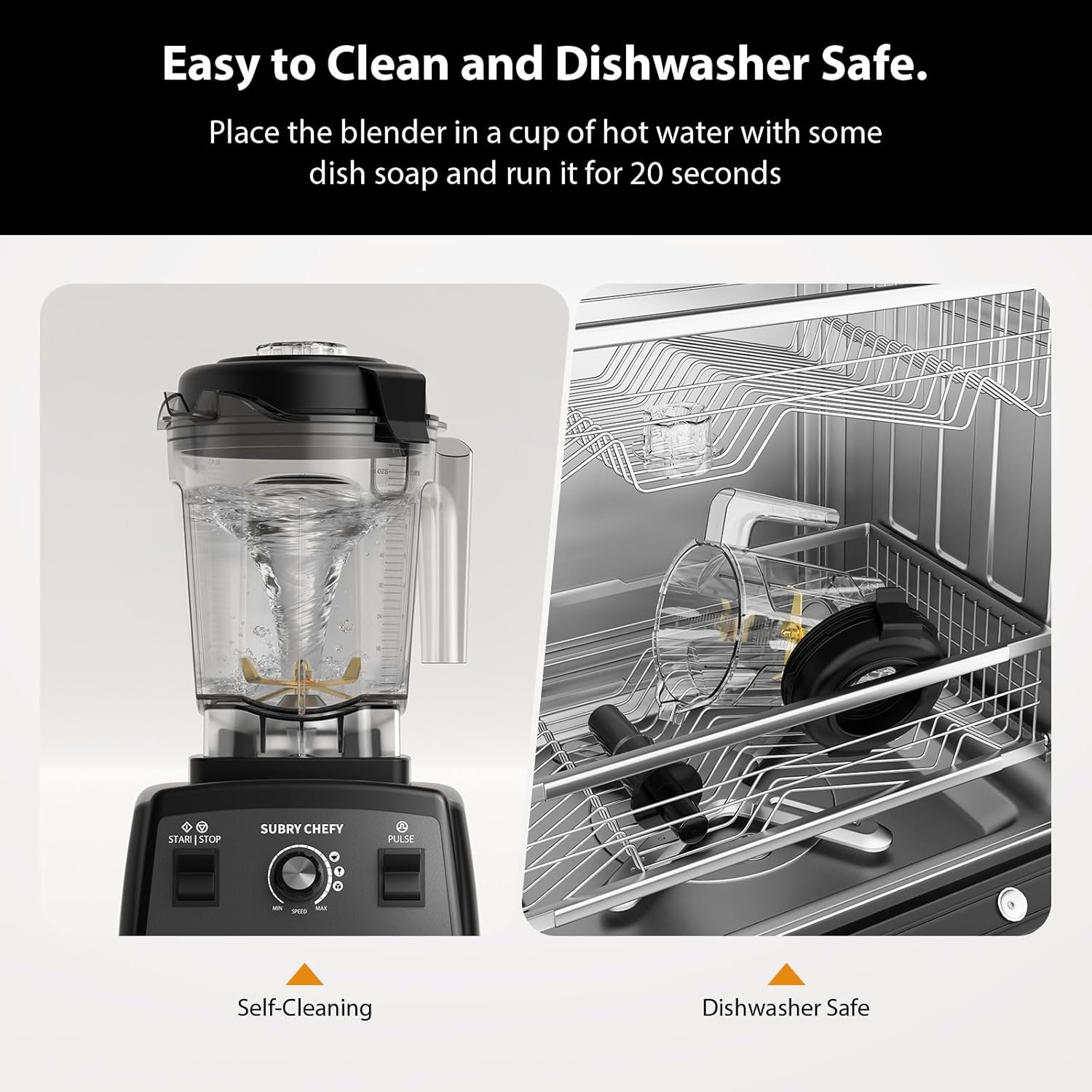 Countertop Blender Pro 2000W, Professional High Speed Blender 68 oz, Heavy Duty Kitchen Mixer wourant