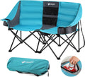 Double camping chair (with cooler bag), extra wide love seat, heavy duty padded camping sofa, portable folding chair wourant